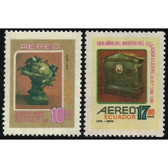 Ecuador A- 709/10 1980 100 Aniversario Admisión UPU MNH Ecuador A- 709/10 1980 100 Aniversario Admisión UPU MNH