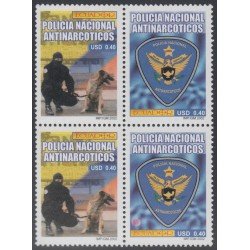 Ecuador 1652/53 2002 Variedad Variety Policía Nacional Antinarcóticos Perro dog Ecuador 1652/53 2002 Variedad Variety Policía Nacional Antinarcóticos Perro dog