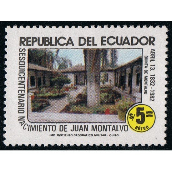 Ecuador A- 743 1982 150 Ani. Nacimiento Juan Moncalvo MNH Ecuador A- 743 1982 150 Ani. Nacimiento Juan Moncalvo MNH