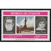 Ecuador A- 746 1983 Presidente Jaime Roldos y su esposa Martha MNH