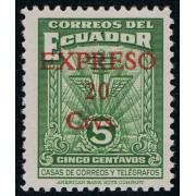 Ecuador Ex- 6 1953 Express Sello de Beneficencia de 1940 sobrecargado MNH