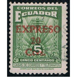 Ecuador Ex- 6 1953 Express Sello de Beneficencia de 1940 sobrecargado Usado