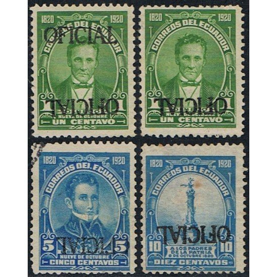 Ecuador S- 101b + 101c + 105a + 110a 1920 Variedad Variety Servicios Service Ecuador S- 101b + 101c + 105a + 110a 1920 Variedad Variety Servicios Service