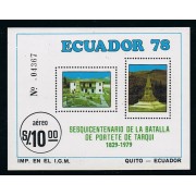 Ecuador Hojita block 41 1978 Sesquicentenario de la batalla de portete de Tarqui MNH