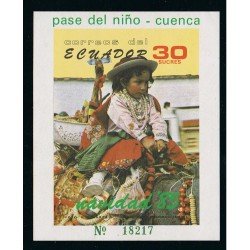 Ecuador Hojita Block 70 1985 Pase del niño-cuenca Navidad MNH Ecuador Hojita Block 70 1985 Pase del niño-cuenca Navidad MNH