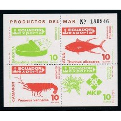 Ecuador Hojita Block 73 1986 Productos del Mar MNH Ecuador Hojita Block 73 1986 Productos del Mar MNH
