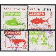 Ecuador Hojita Block 73 SH1986 Productos del Mar Usado