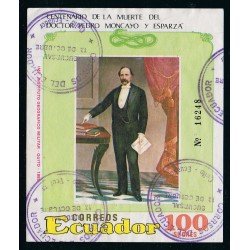 Ecuador Hojita Block 77 1988 Centenario de la muerte del Doctor Pedro Moncayo Usado Ecuador Hojita Block 77 1988 Centenario de la muerte del Doctor Pedro Moncayo Usado
