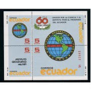 Ecuador Hojita Block 78 1988 Instituto geográfico militar MNH