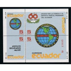 Ecuador Hojita Block 78 1988 Instituto geográfico militar MNH Ecuador Hojita Block 78 1988 Instituto geográfico militar MNH