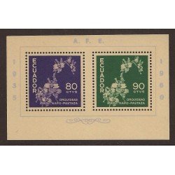 Ecuador Hojita Block 8 AFE Orquídeas orchid Flora MNH Ecuador Hojita Block 8 AFE Orquídeas orchid Flora MNH