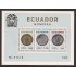 Ecuador Hojita Block 23 1973 Monedas Coins Sin dentar y dentada MNH