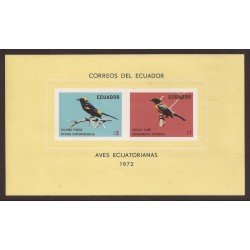Ecuador Hojita Block 24 1973 Aves Ecuatorianas pájaros bird Palanda Curillo MNH Ecuador Hojita Block 24 1973 Aves Ecuatorianas pájaros bird Palanda Curillo MNH