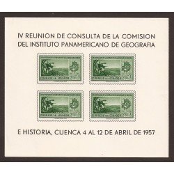 Ecuador Hojita block 3 1957 IV Reunión Instituto Panamericano Cuenca MNH Ecuador Hojita block 3 1957 IV Reunión Instituto Panamericano Cuenca MNH
