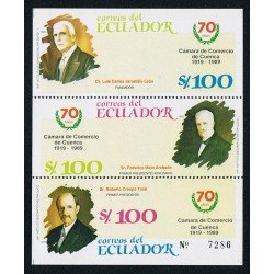 Ecuador Hojita Block 91 1990 Cámara de Comercio de Cuenca MNH Ecuador Hojita Block 91 1990 Cámara de Comercio de Cuenca MNH