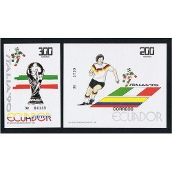 Ecuador Hojita Block 95/96 1990 Copa del mundo de Fútbol football MNH Ecuador Hojita Block 95/96 1990 Copa del mundo de Fútbol football MNH