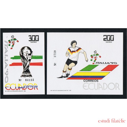 Ecuador Hojita Block 95/96 1990 Copa del mundo de Fútbol football MNH
