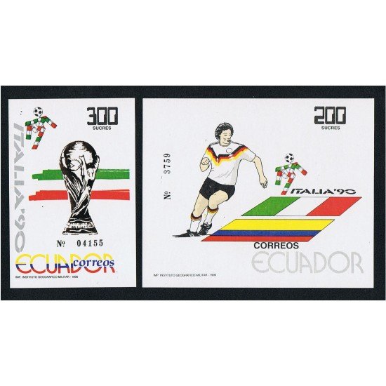 Ecuador Hojita Block 95/96 1990 Copa del mundo de Fútbol football MNH Ecuador Hojita Block 95/96 1990 Copa del mundo de Fútbol football MNH