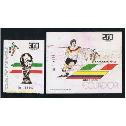 Ecuador Hojita Block 95/96 1990 Copa del mundo de Fútbol Usado Ecuador Hojita Block 95/96 1990 Copa del mundo de Fútbol Usado
