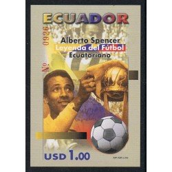 Ecuador Hojita Block 103 2000 Alberto Spencer Leyenda del Fútbol Football MNH