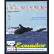 Ecuador Hojita Block 104 2000 Ballenas jorobadas fauna whales MNH