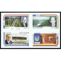 Ecuador Hojita Block 105 2000 40 aniversario de la BID MNH