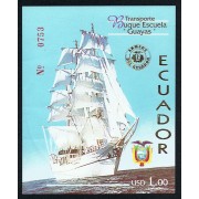 Ecuador Hojita Block 107 2000 Transporte Buque Escuela Guayas barco MNH