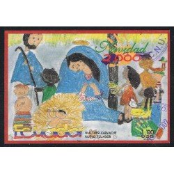 Ecuador Hojita Block 108 2000 Navidad Usado