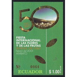 Ecuador Hojita Block 110 2000 Fiesta Internacional de las flores y las frutas MNH Ecuador Hojita Block 110 2000 Fiesta Internacional de las flores y las frutas MNH