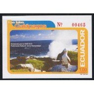 Ecuador Hojita Block 111 2001 Islas Galápagos Patrimonio Natural MNH