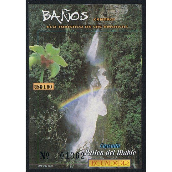 Ecuador Hojita Block 112 2001 Baños Centro eco-turístico de las américas Flora MNH