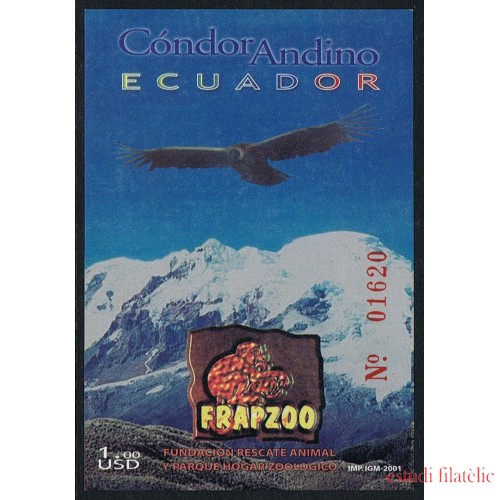 Ecuador Hojita Block 113 2001 Fundación rescate animal fauna bird Frapzoo MNH