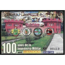 Ecuador Hojita Block 118 2002 100 años de la ingeniería Militar MNH Ecuador Hojita Block 118 2002 100 años de la ingeniería Militar MNH