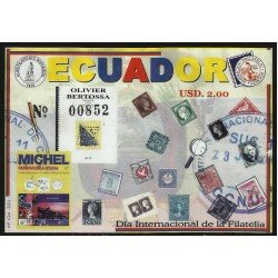 Ecuador Hojita Block 125 2004 Día Internacional de la Filatelia MNH Ecuador Hojita Block 125 2004 Día Internacional de la Filatelia MNH