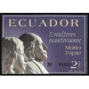 Ecuador Hojita Block 126 2004 Escultores Ecuatorianos Mario Tapia MNH 