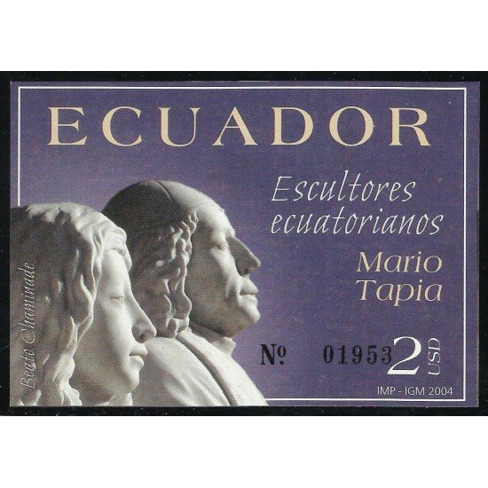 Ecuador Hojita Block 126 2004 Escultores Ecuatorianos Mario Tapia MNH Ecuador Hojita Block 126 2004 Escultores Ecuatorianos Mario Tapia MNH