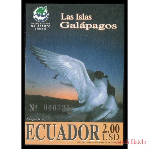 Ecuador Hojita Block 127 2005 Parque Nacional Galápagos bird fauna Creagus Furcatus MNH