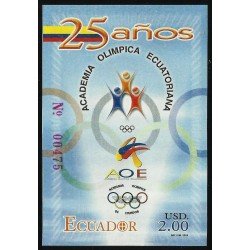 Ecuador Hojita Block 128 2005 Academia Olímpica Ecuatoriana MNH Ecuador Hojita Block 128 2005 Academia Olímpica Ecuatoriana MNH