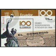 Ecuador Hojita Block 133 2006 Diario Independiente fundado en 1906 El Comercio MNH