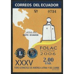 Ecuador Hojita Block 134 2006 Foro Leonístico de América Latina y el Caribe Lyon Club MNH Ecuador Hojita Block 134 2006 Foro Leonístico de América Latina y el Caribe Lyon Club MNH