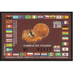 Ecuador Hojita Block 139 2006 Tributo a la selección ecuatoriana fútbol football MNH Ecuador Hojita Block 139 2006 Tributo a la selección ecuatoriana fútbol football MNH