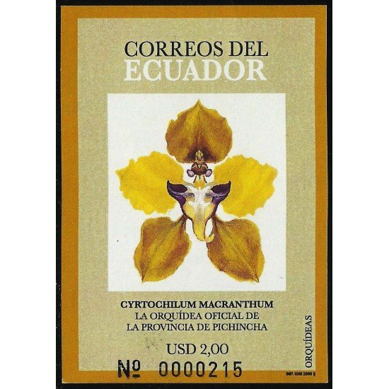 Ecuador Hojita Block 143 2006 Flores Flowers Orquídea orchid MNH Ecuador Hojita Block 143 2006 Flores Flowers Orquídea orchid MNH