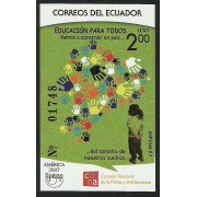 Ecuador Hojita Block 146 2007 Educación para todos MNH
