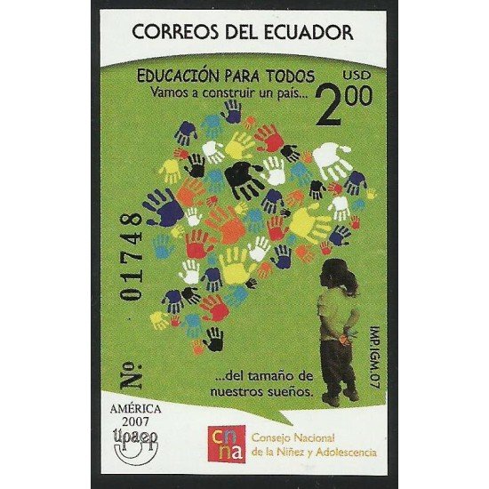 Ecuador Hojita Block 146 2007 Educación para todos MNH Ecuador Hojita Block 146 2007 Educación para todos MNH