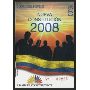 Ecuador Hojita Block 148 2008 Nueva Constitución Asamblea constituyente MNH