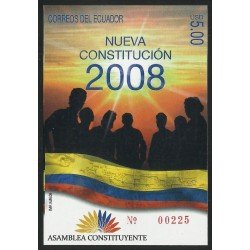 Ecuador Hojita Block 148 2008 Nueva Constitución Asamblea constituyente MNH Ecuador Hojita Block 148 2008 Nueva Constitución Asamblea constituyente MNH