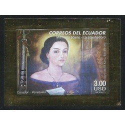 Ecuador Hojita Block 153 2010 Manuela Saenz La Libertadora MNH Ecuador Hojita Block 153 2010 Manuela Saenz La Libertadora MNH