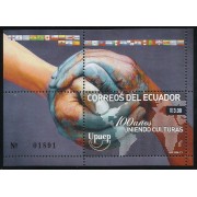 Ecuador Hojita Block 157 2011 Centenario de la UPAEP flag MNH