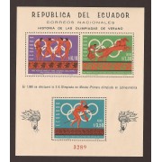 Ecuador Hojitas Michel 26A 1968  Historia de las olimpiadas de verano MNH