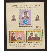 Ecuador Hojitas Michel 43 1967 Homenaje a John Kennedy MNH